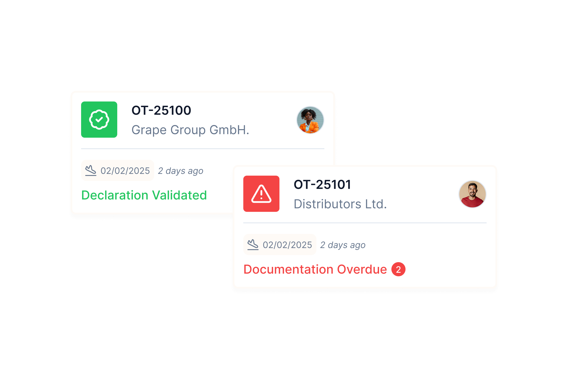 Shipment tracking interface