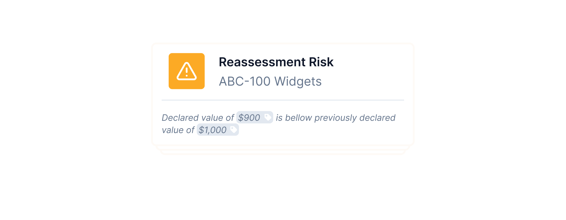Risk detection interface